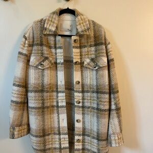 Aritzia Wilfred Free Ganna Plaid Shacket
